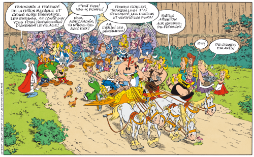 Les premières vignettes - Astérix et la Transitalique